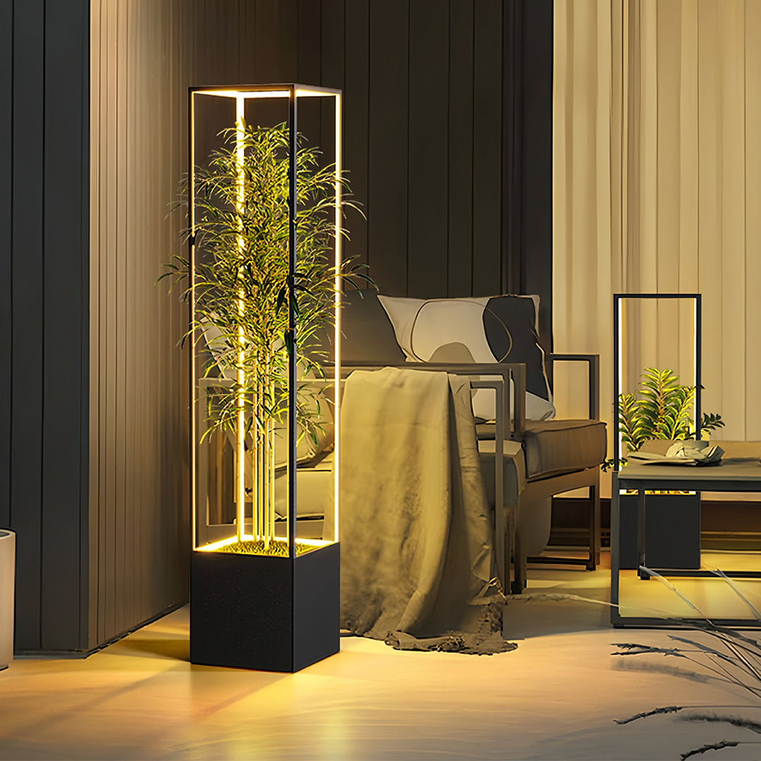 Square Floor Lamps with a Sleek Design Versatile Waterproof Light