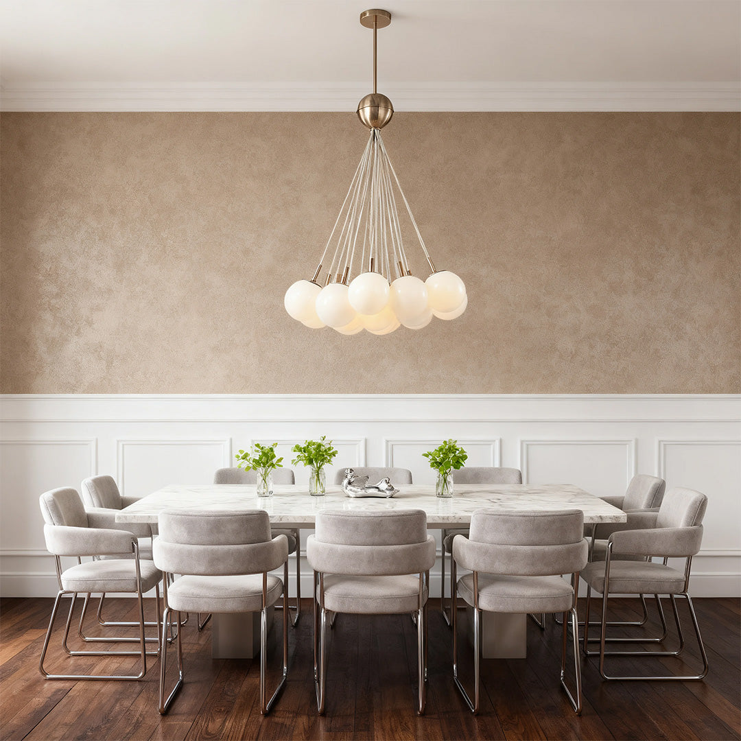Bubble Glass Chandelier Chic Luxurious Ceiling Light Nordic Unique