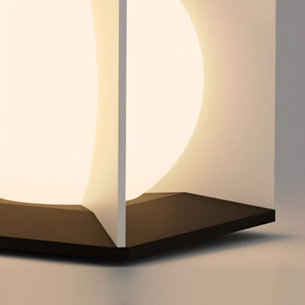 Square Stainless Steel Outdoor Waterproof a pillar lights with Acrylic Lampshade
