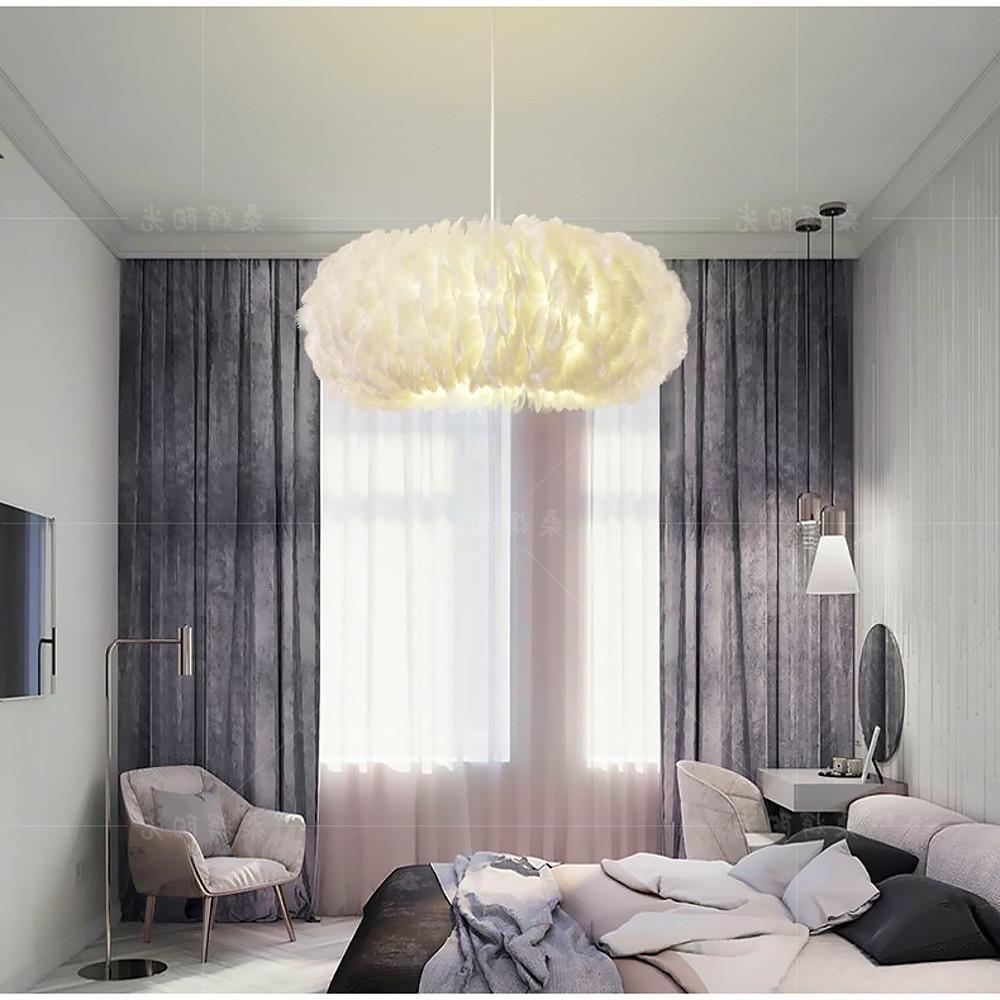 Fluffy Hanging Light Fairy Tale Theme Artistic Ceiling Light