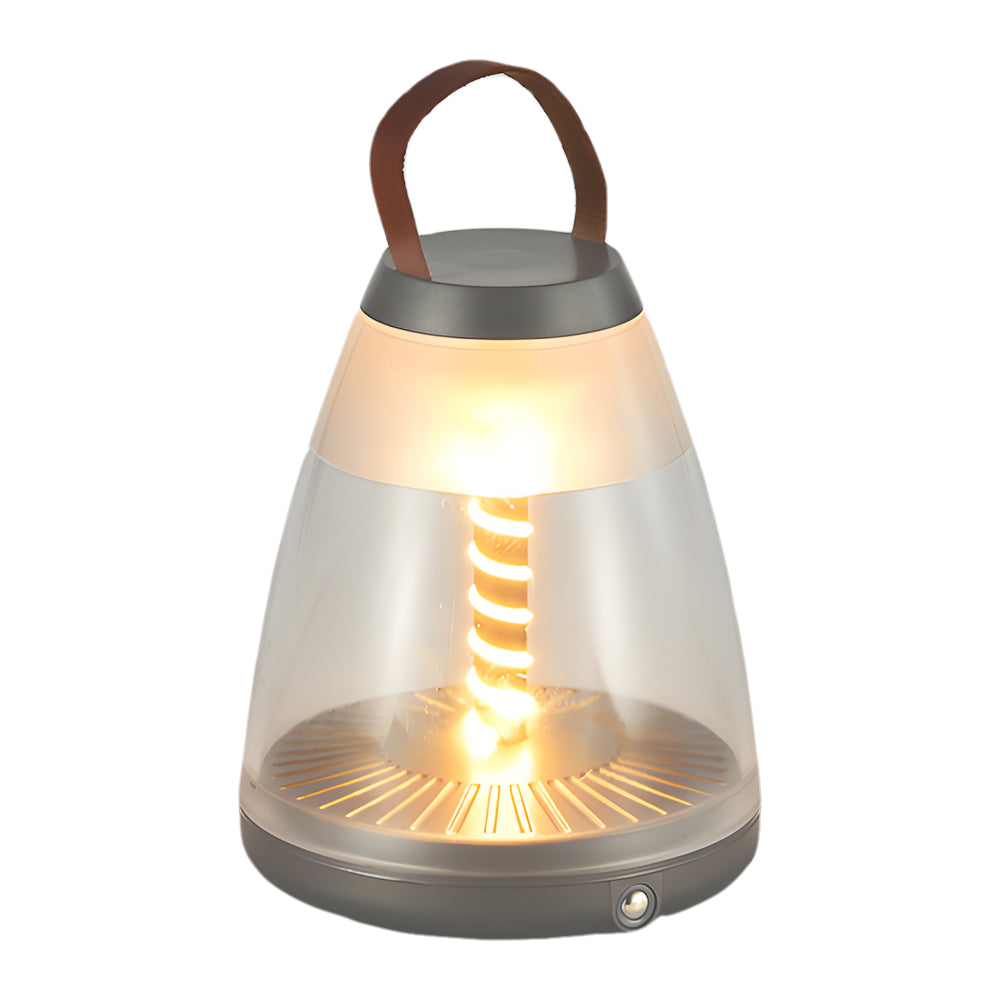 Portable Battery Powered Outdoor Table Lamps Spiral LED Portable Lamp