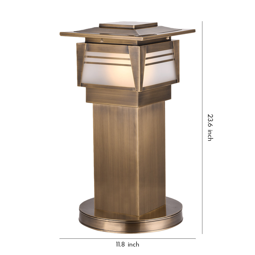 LED Bollard Garden Lights Outdoor Waterproof Copper Lamp
