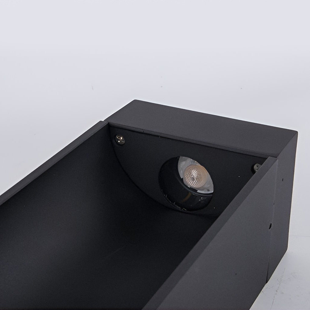 Bollard LED Lights Modern Black Outdoor Lawn Light