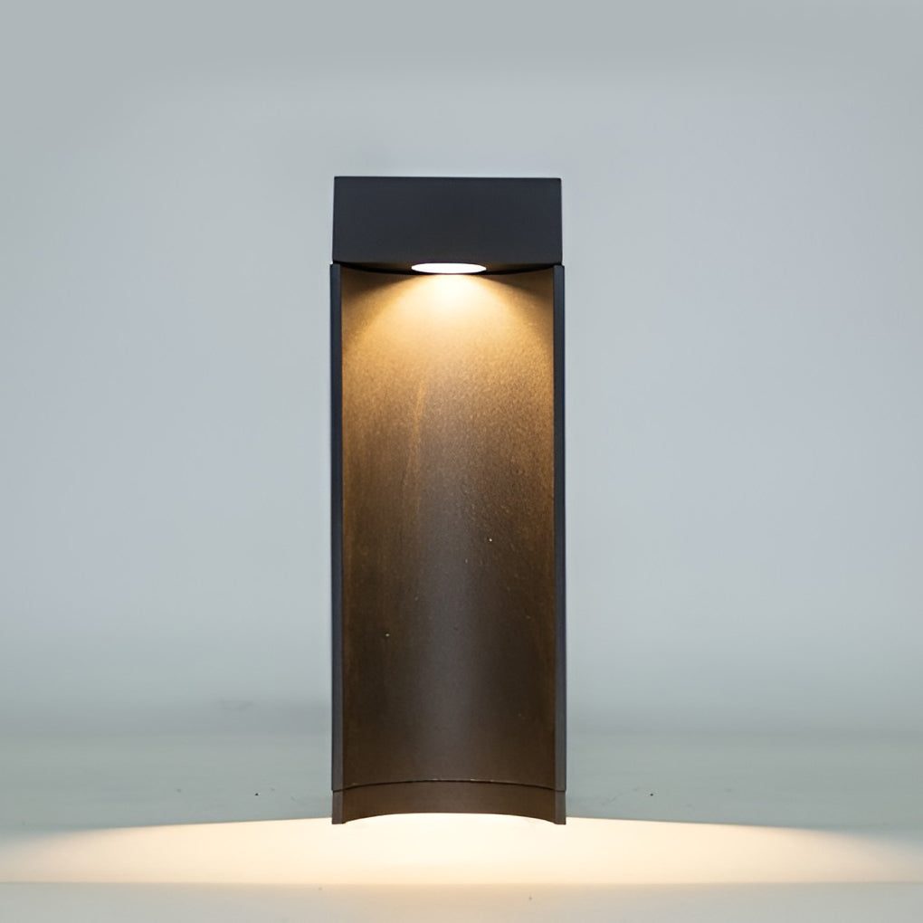 Bollard LED Lights Modern Black Outdoor Lawn Light