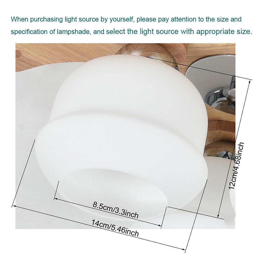 Globe Ceiling Lamp Nordic Style Wooden Glass LED Light