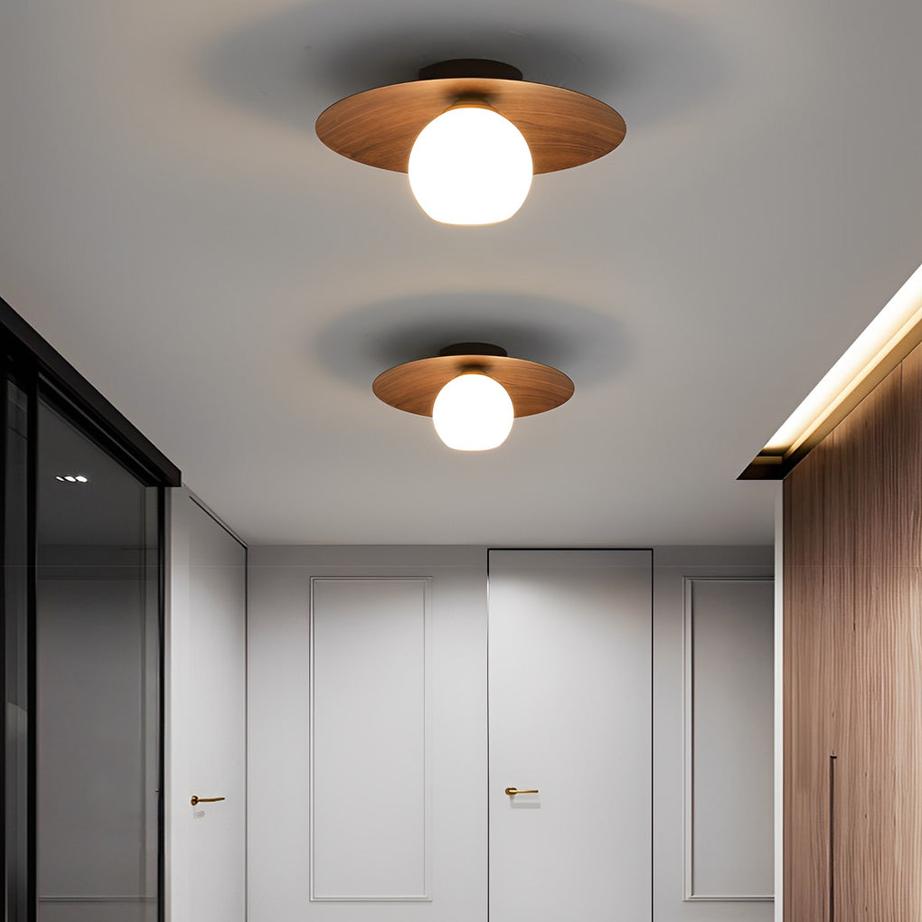 LED Ceiling Light Wood Grain Nordic Minimalist Light