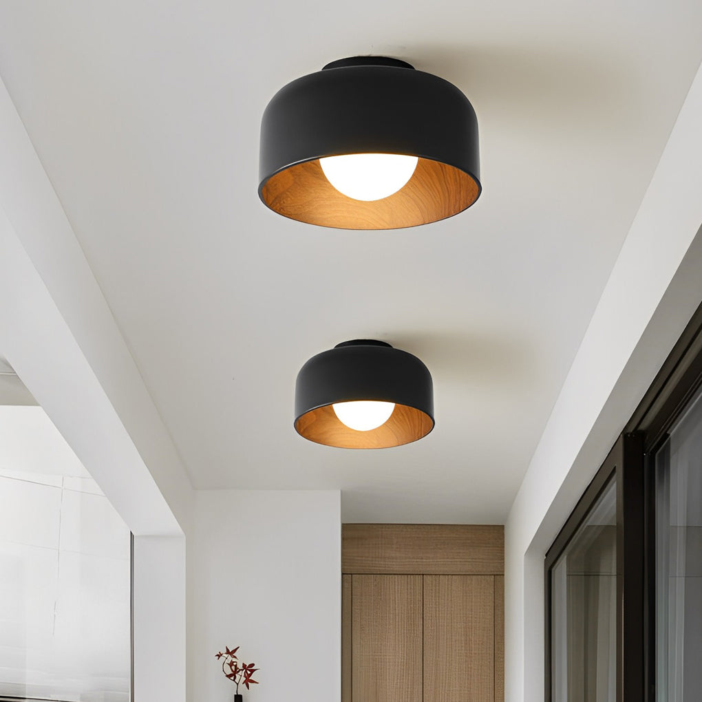 LED Ceiling Light Wood Grain Nordic Minimalist Light