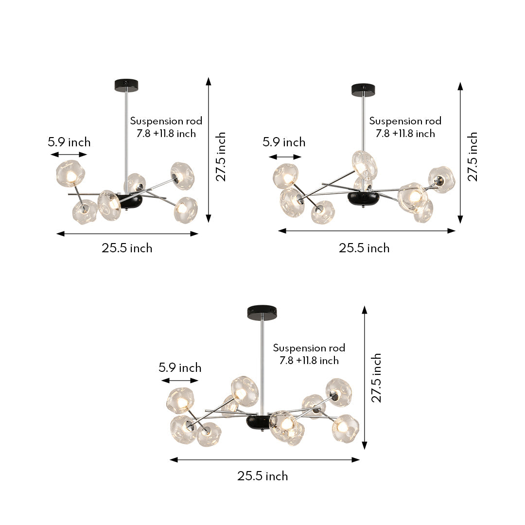 Magic Bean LED Chandelier Lights Modern Minimalist Style