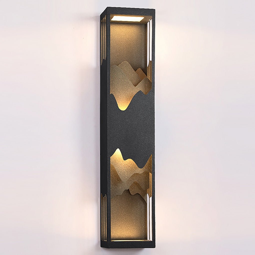 [Open-Box]Mountain Scenery LED up Down Lighting Waterproof Solar Wall Lamp Porch Lights