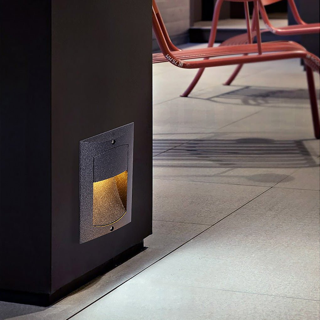 Surface Mounted Step Lights LED Black Modern Outdoor Light