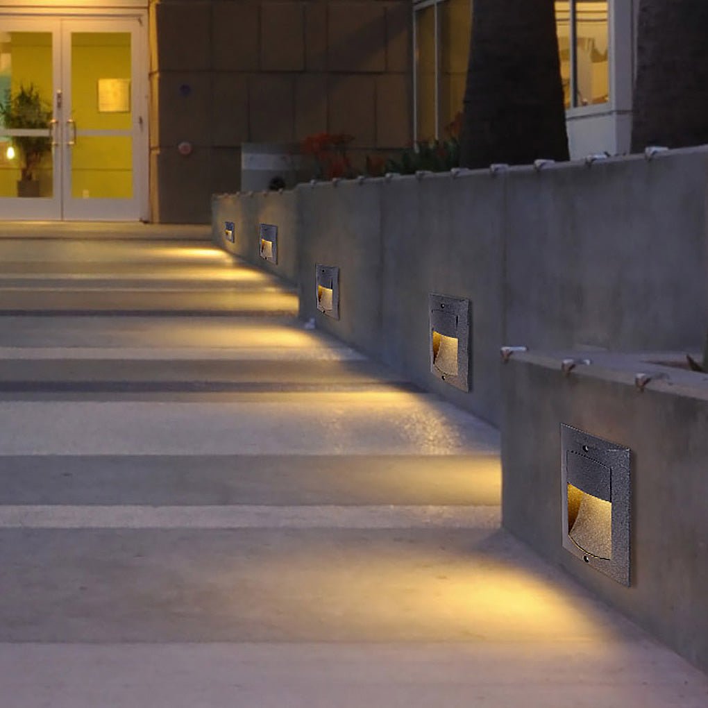 Surface Mounted Step Lights LED Black Modern Outdoor Light