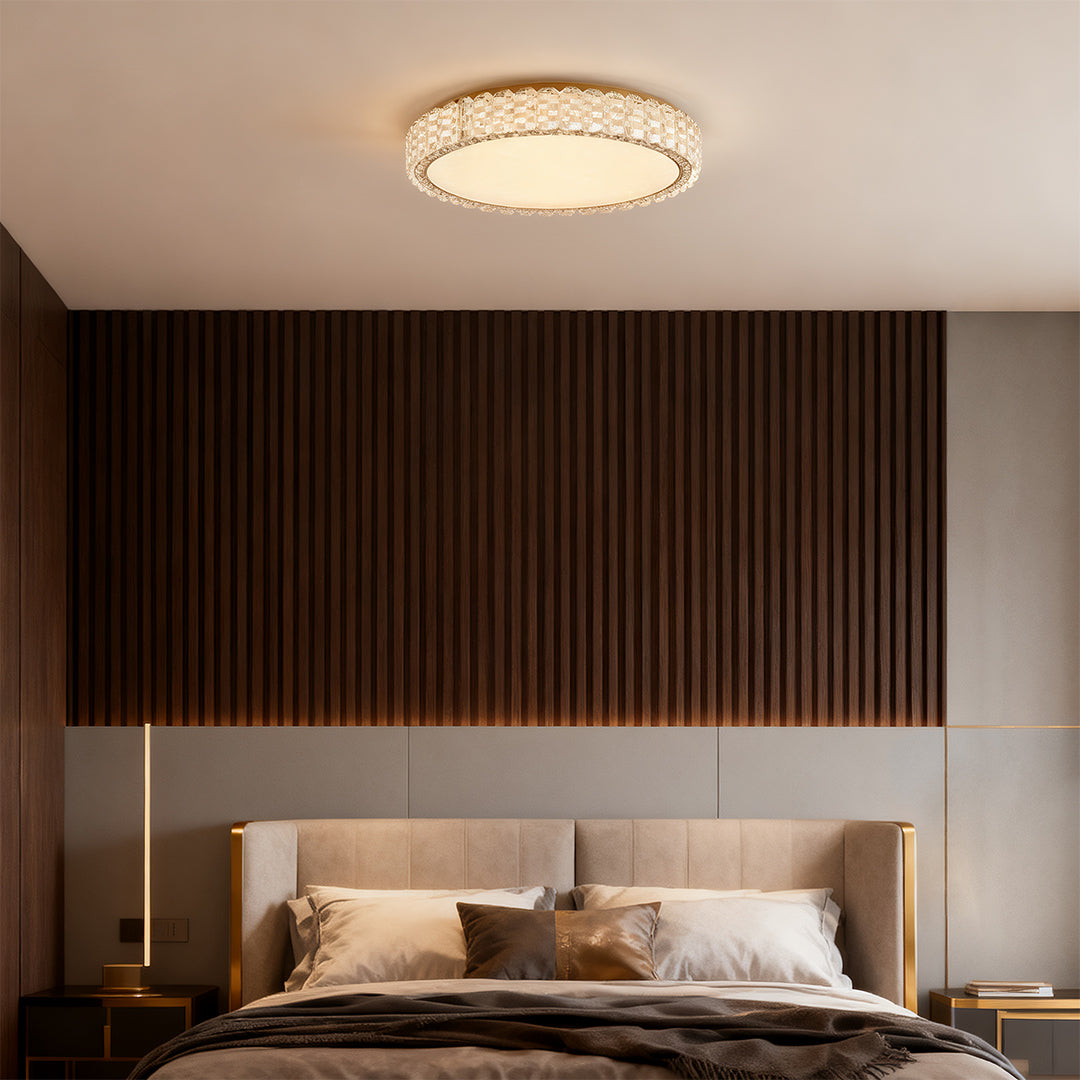 LED Flush Mount Ceiling Light Fixtures Luxury Crystal Lamp
