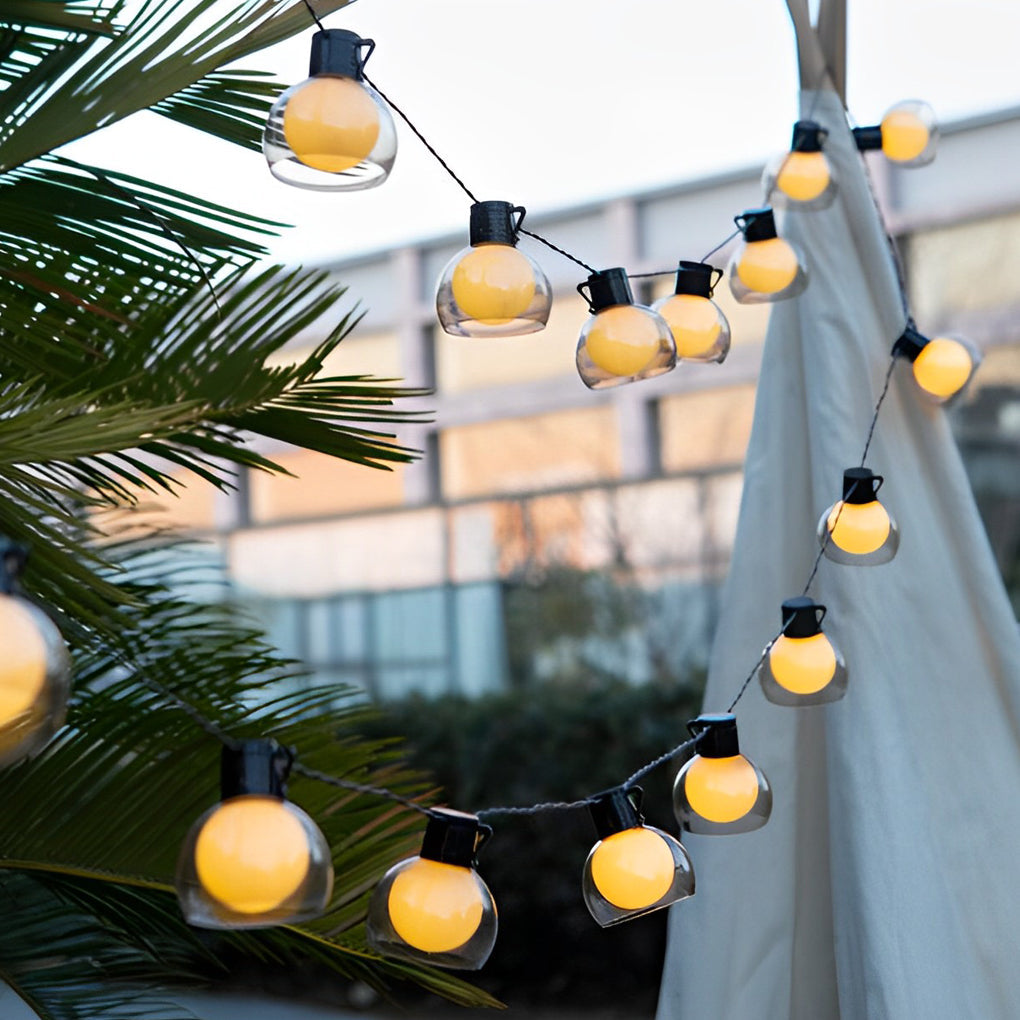 LED Globe String Lights Multi-power Mode Outdoor Lights