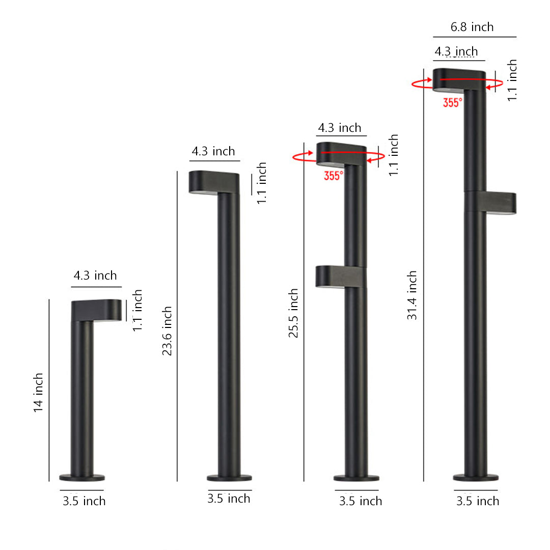 LED Path Light Outdoor Waterproof Pathway Bollard Lights