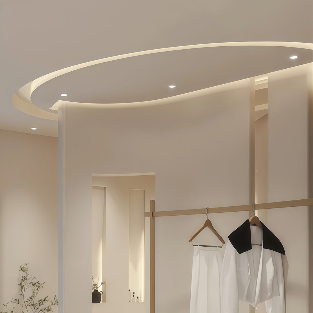 LED Recessed Downlight Flush Mount Anti-Glare White Acrylic Light