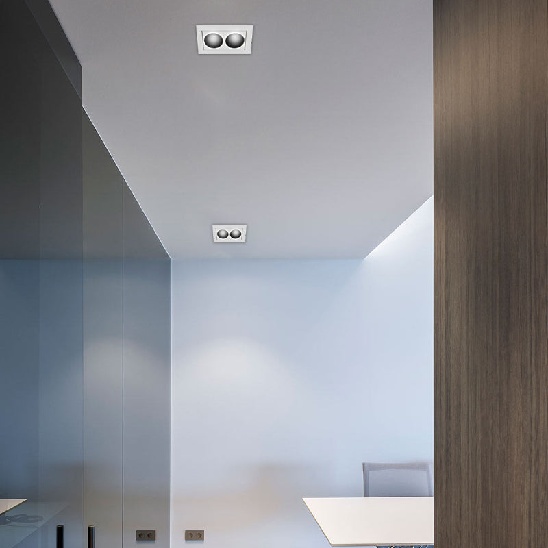 LED Spotlights Bulbs Modern White Aluminum Recessed Light