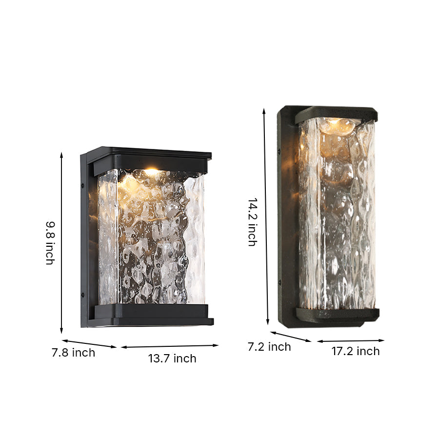 Aluminum Rectangular Outdoor Wall Lights Waterproof