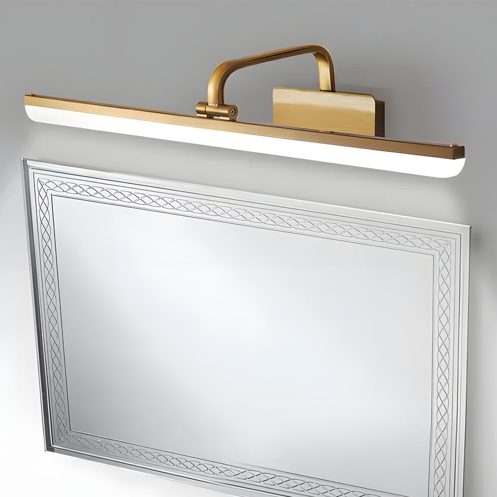 Light Bar Vanity Modern Brass Curved Arm Elegant Light