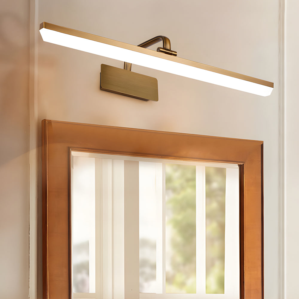 Light Bar Vanity Modern Brass Curved Arm Elegant Light