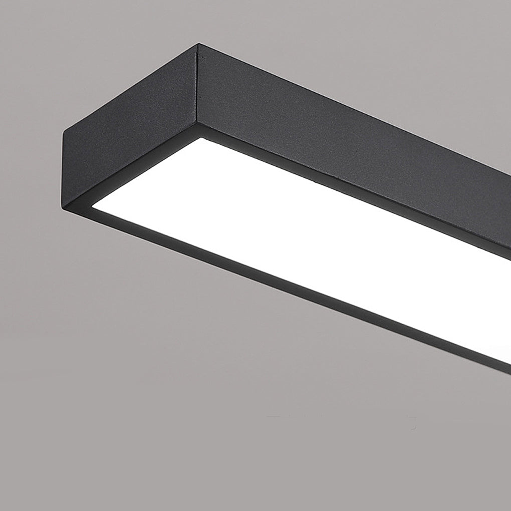 Linear Ceiling Pendant Light Black Modern Iron Light
