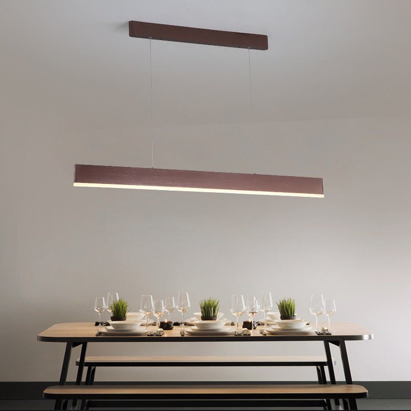 Aluminum Minimalist Ceiling Hanging Fixture Modern rectangular LED Pendant Lights