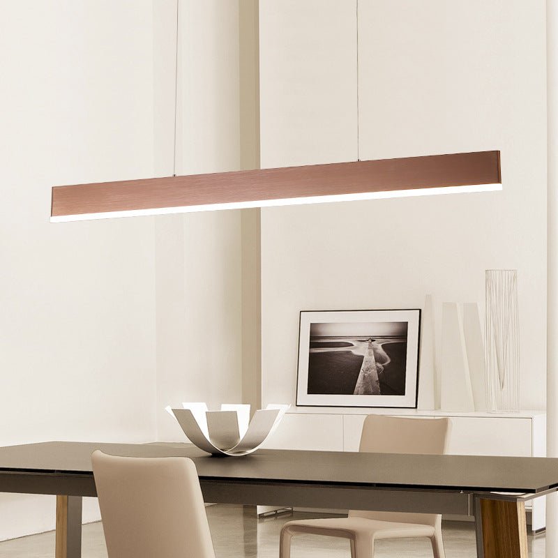 Aluminum Minimalist Ceiling Hanging Fixture Modern rectangular LED Pendant Lights