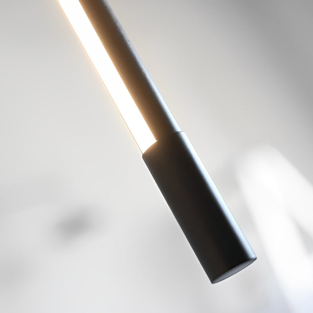 Linear Pendant Light Fixture Minimalist LED Black Ceiling Light