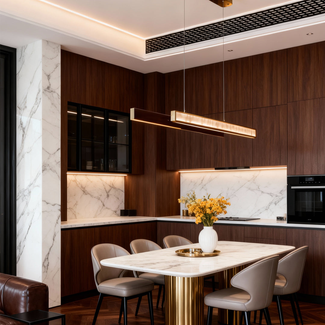 Linear Suspension Light Fixtures Modern Minimalist LED Lamp