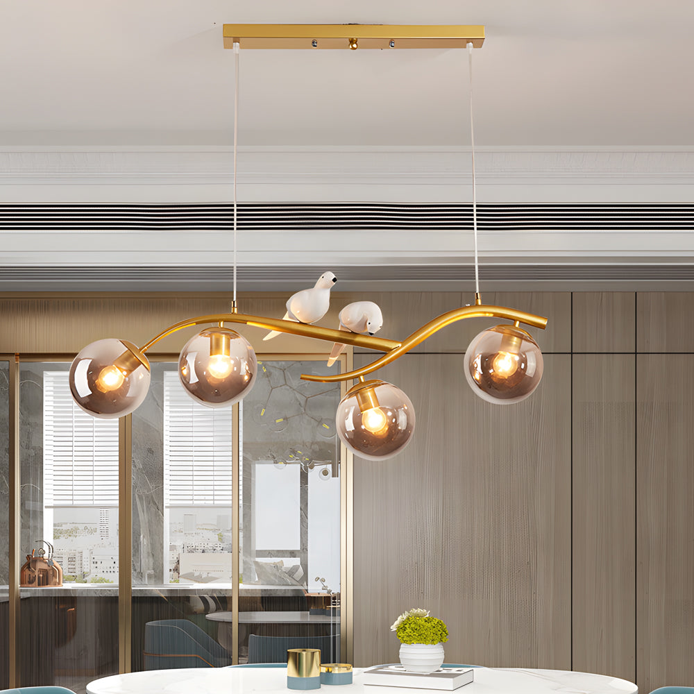 Tree Branch Pendant Light Farmhouse Bird Ceiling Light