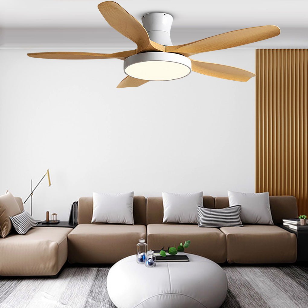 Living Room Ceiling Fan with Lights Modern Silent Inverter Lamp
