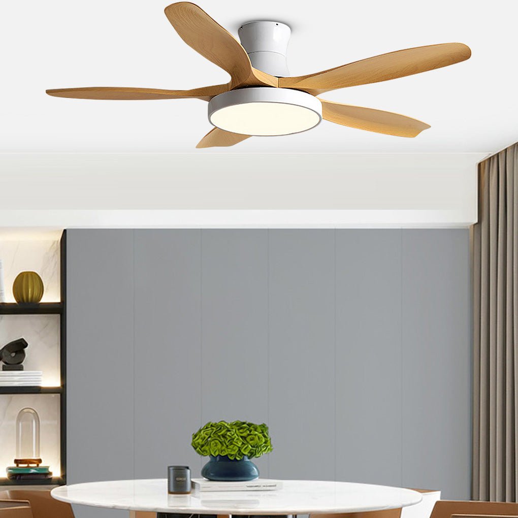 Living Room Ceiling Fan with Lights Modern Silent Inverter Lamp