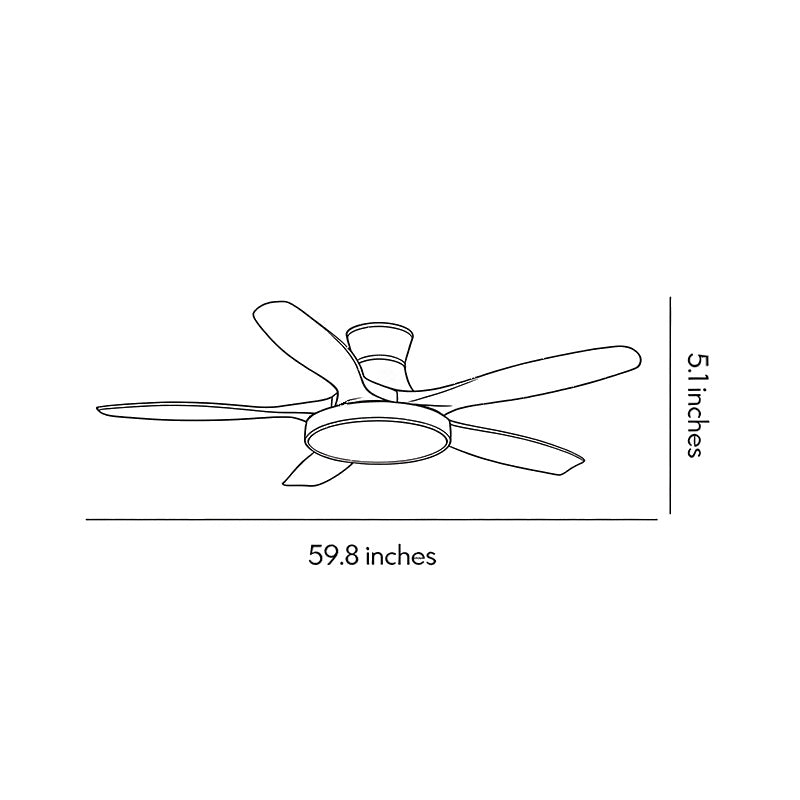 Living Room Ceiling Fan with Lights Modern Silent Inverter Lamp