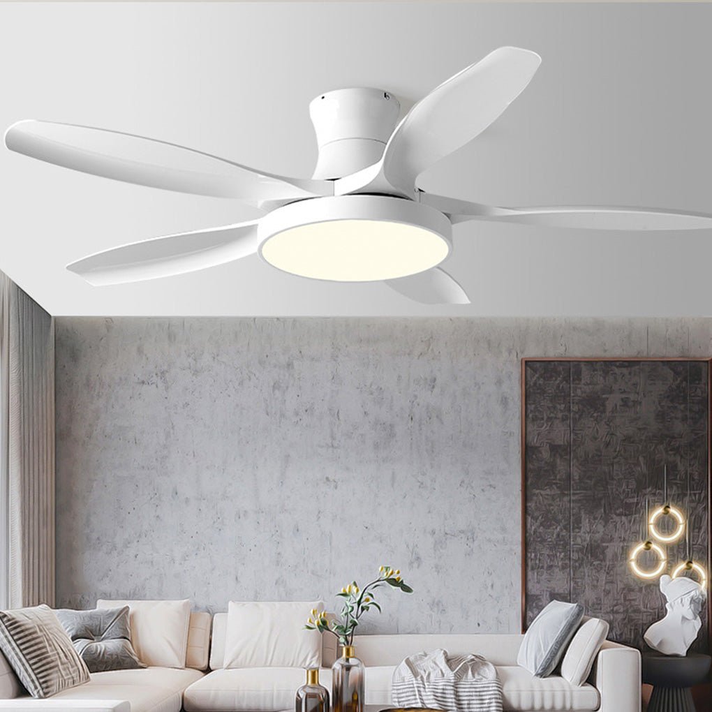Living Room Ceiling Fan with Lights Modern Silent Inverter Lamp