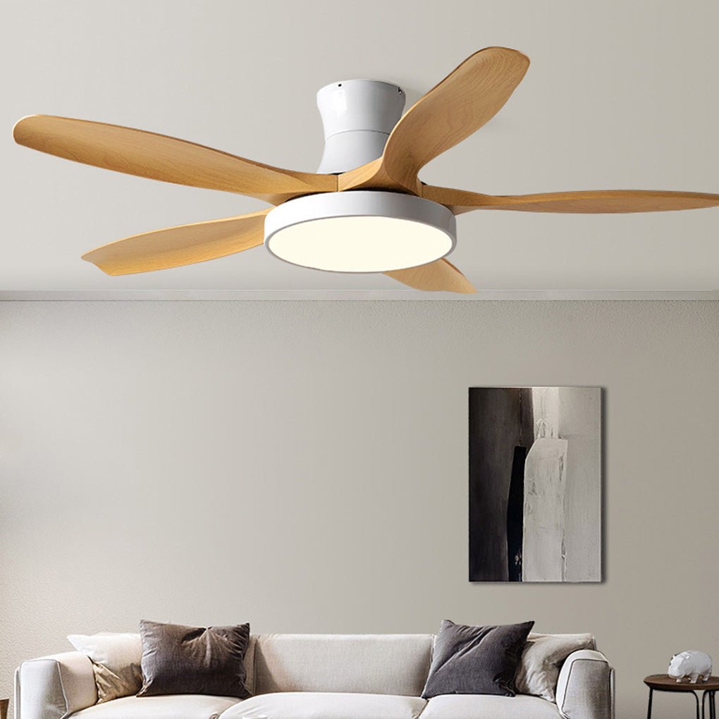 Living Room Ceiling Fan with Lights Modern Silent Inverter Lamp