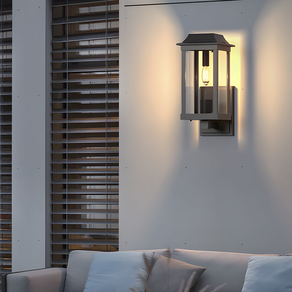 Waterproof Square Metal Outdoor Wall Sconces American-Style Minimalist