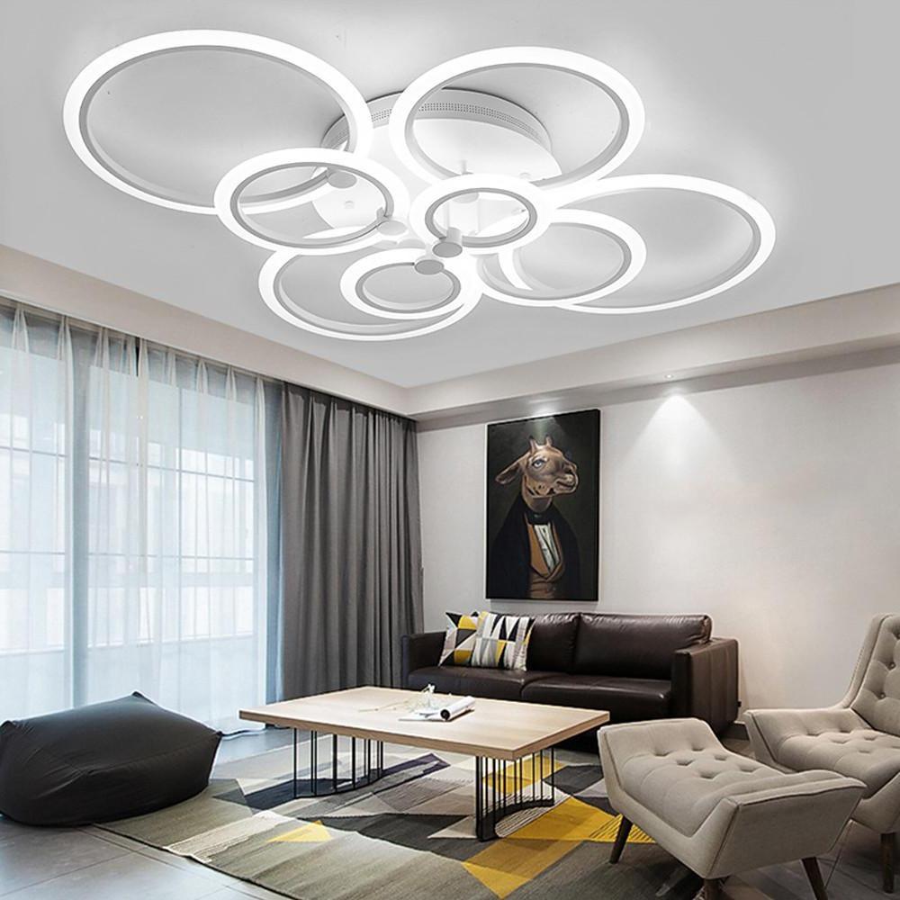 Circles Aluminum Acrylic Flush Mount Lighting LED Ceiling Lights