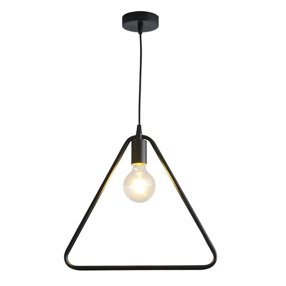 Metal Black and Gold Ceiling Light Rounded Square Pendant Lighting