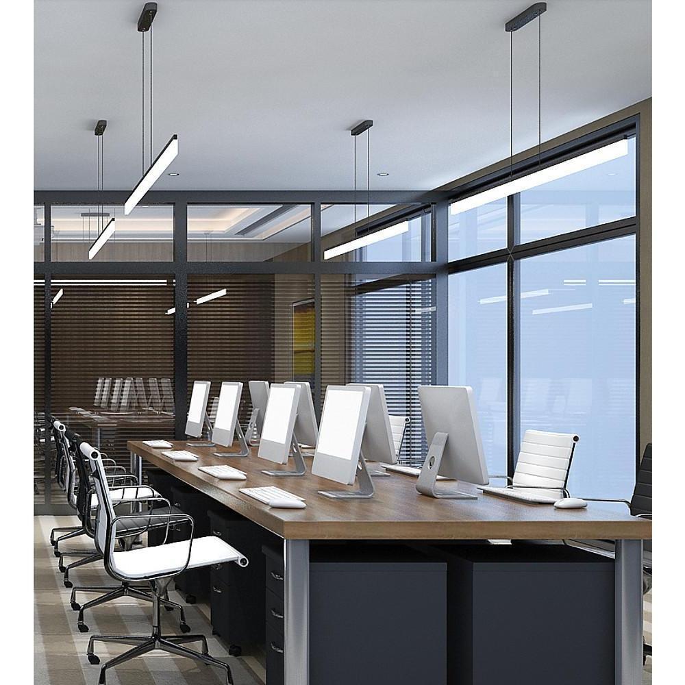 Modern Aluminum Acrylic Pendant Lights Elongated Linear Ceiling Lights