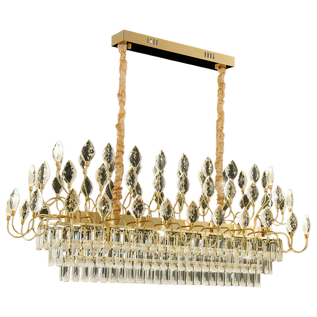 Crystal LED Chandelier French Luxury Gold Ceiling Light