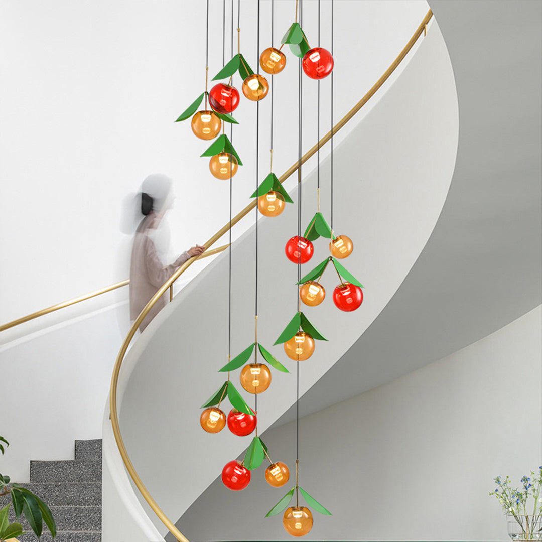 Creative Cherry LED Glass Dome Chandelier Nordic