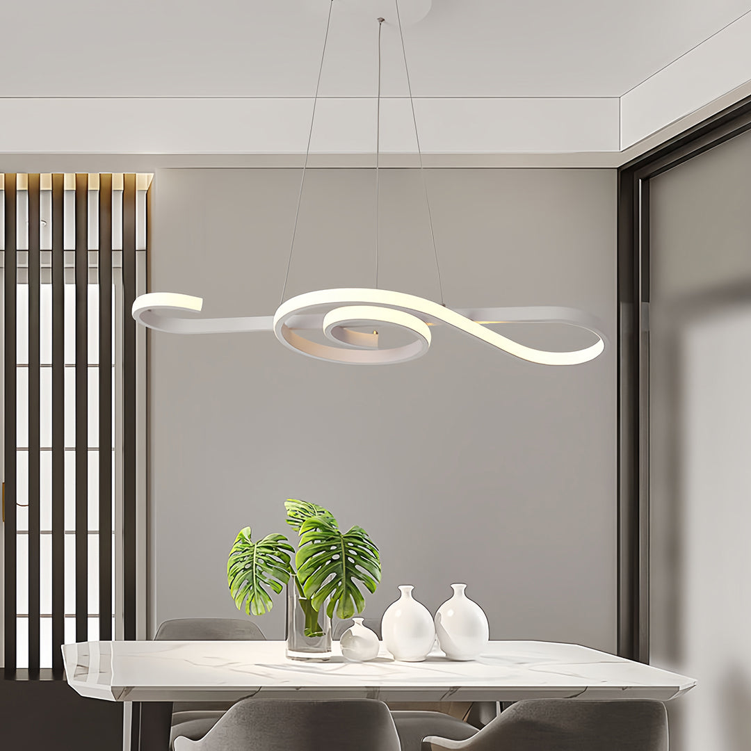 Unique Large Chandeliers Dimmable LED Simple Note Ceiling Light