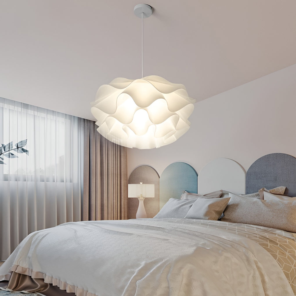 Lotus Flower Pendant Light Nordic LED White Ceiling Light