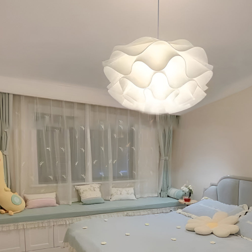 Lotus Flower Pendant Light Nordic LED White Ceiling Light