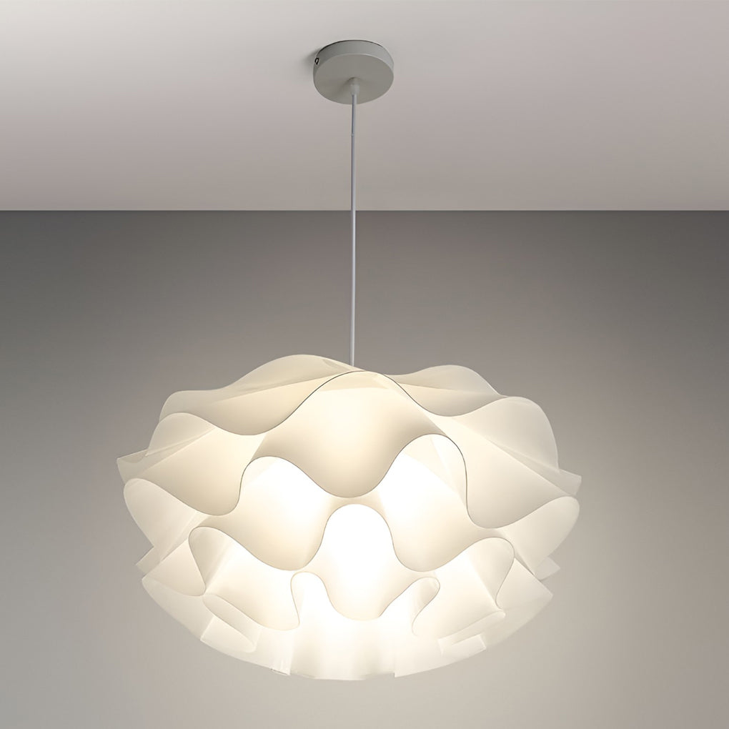 Lotus Flower Pendant Light Nordic LED White Ceiling Light
