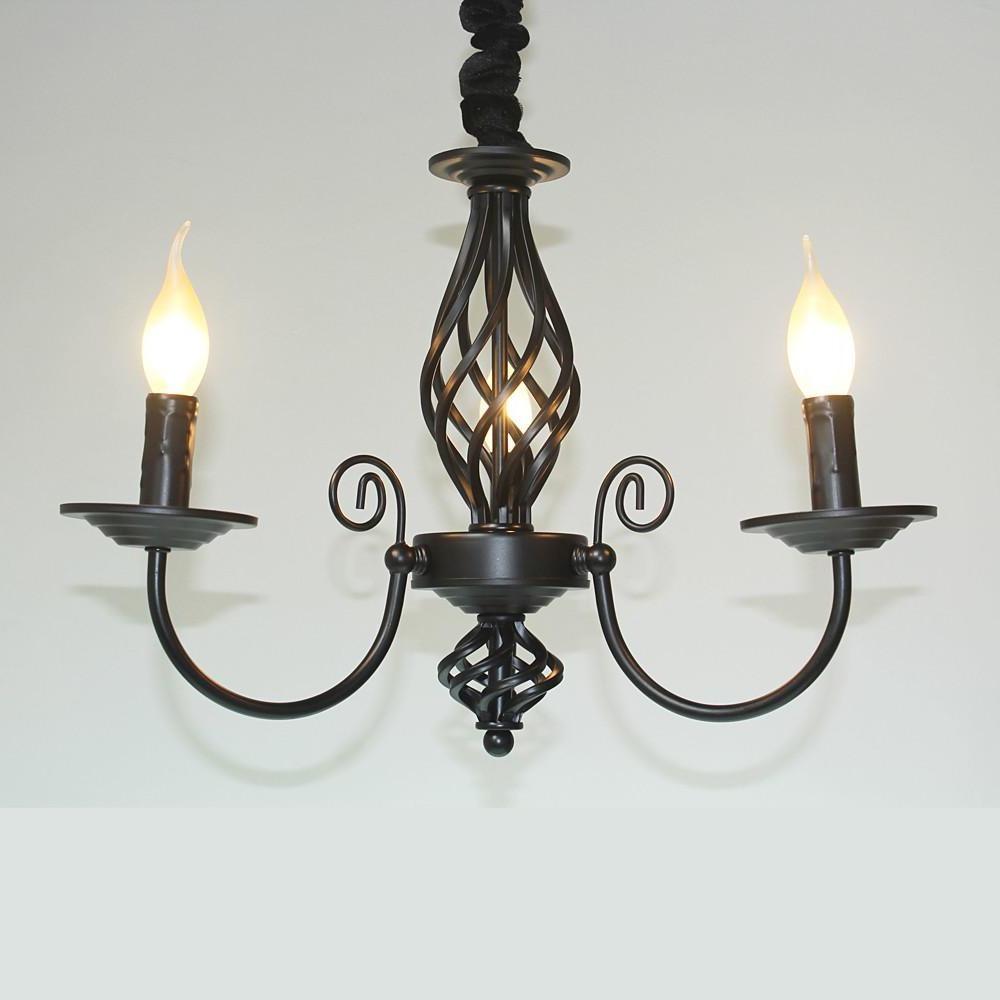 Triple Candles Shape Farmhouse Candelabra Pendant Light LED Oil Rubbed Bronze Light