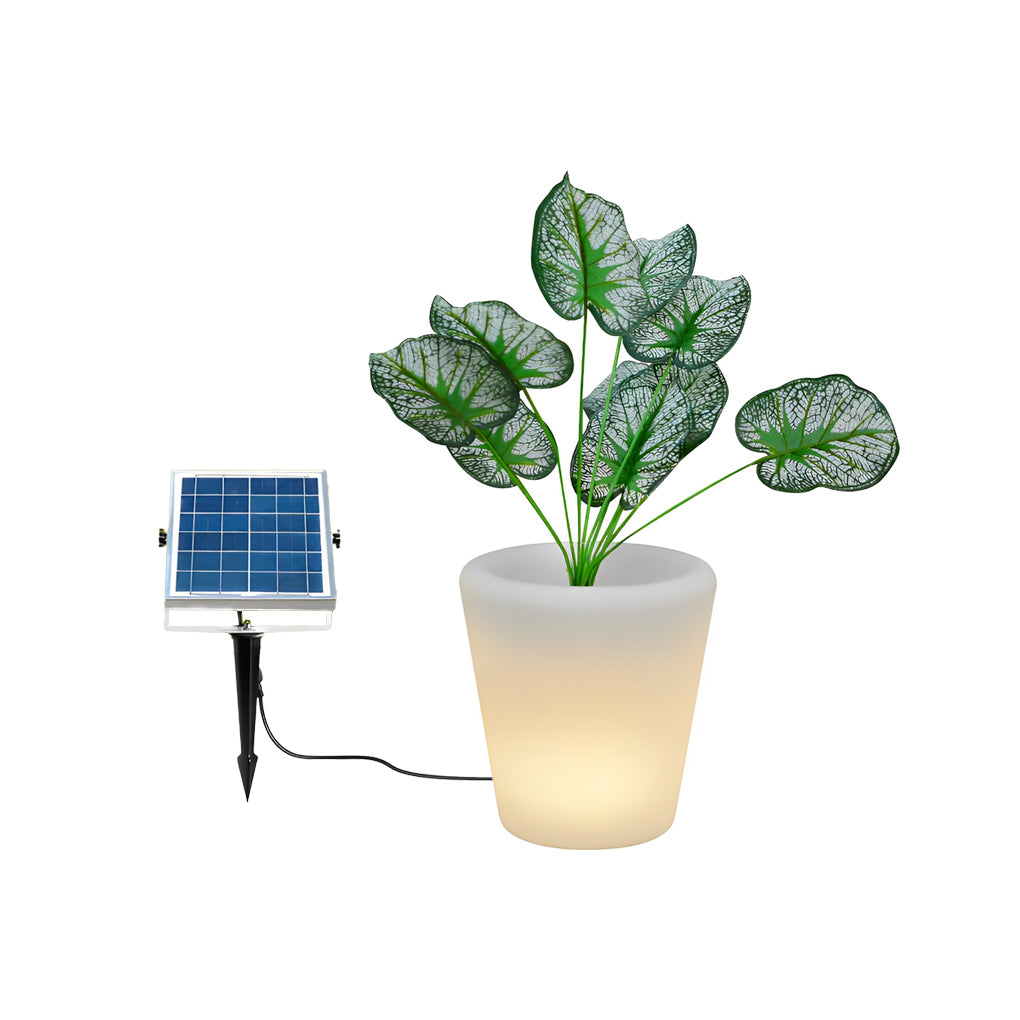 Luminous Flower Pots Modern Waterproof LED Colorful Light