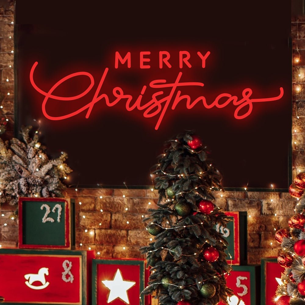 Luminous Merry Christmas Letters Acrylic Panel Personalized LED Sign