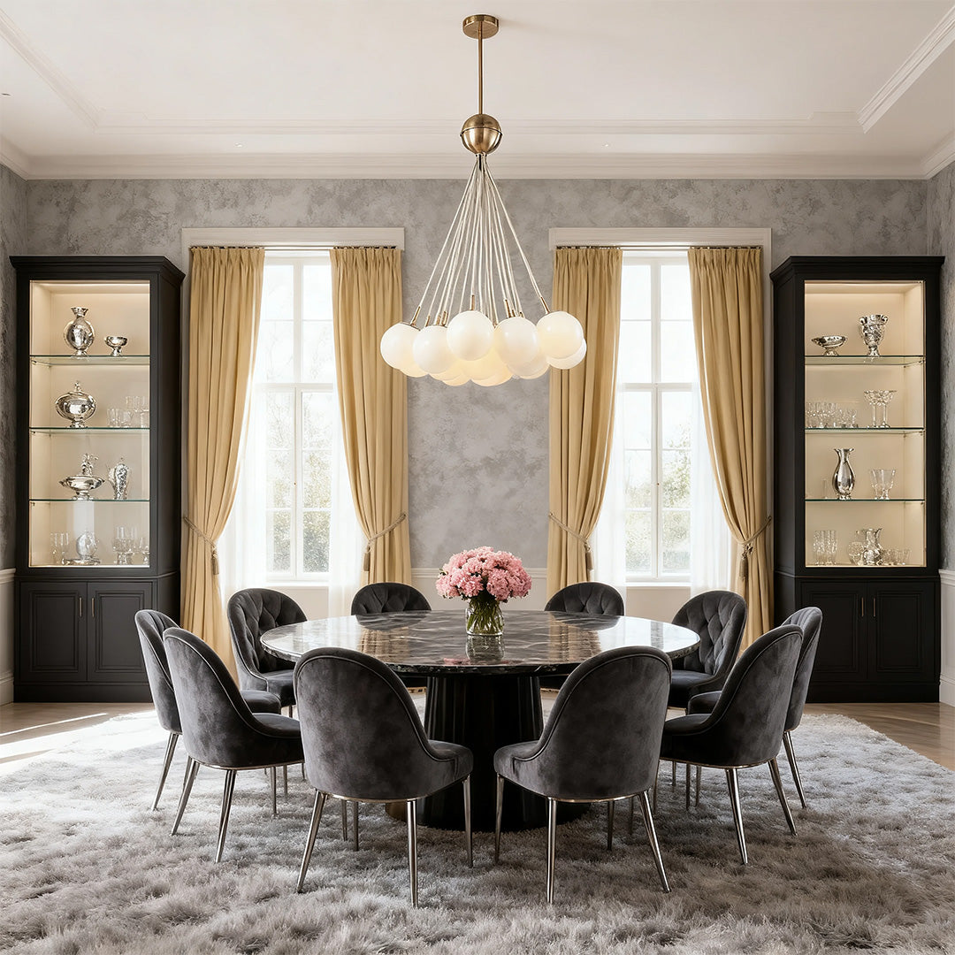 Bubble Glass Chandelier Chic Luxurious Ceiling Light Nordic Unique