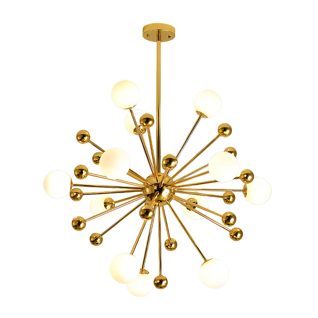 12 Light Sputnik Chandelier Nordic Style Gold Iron LED Ceiling Light