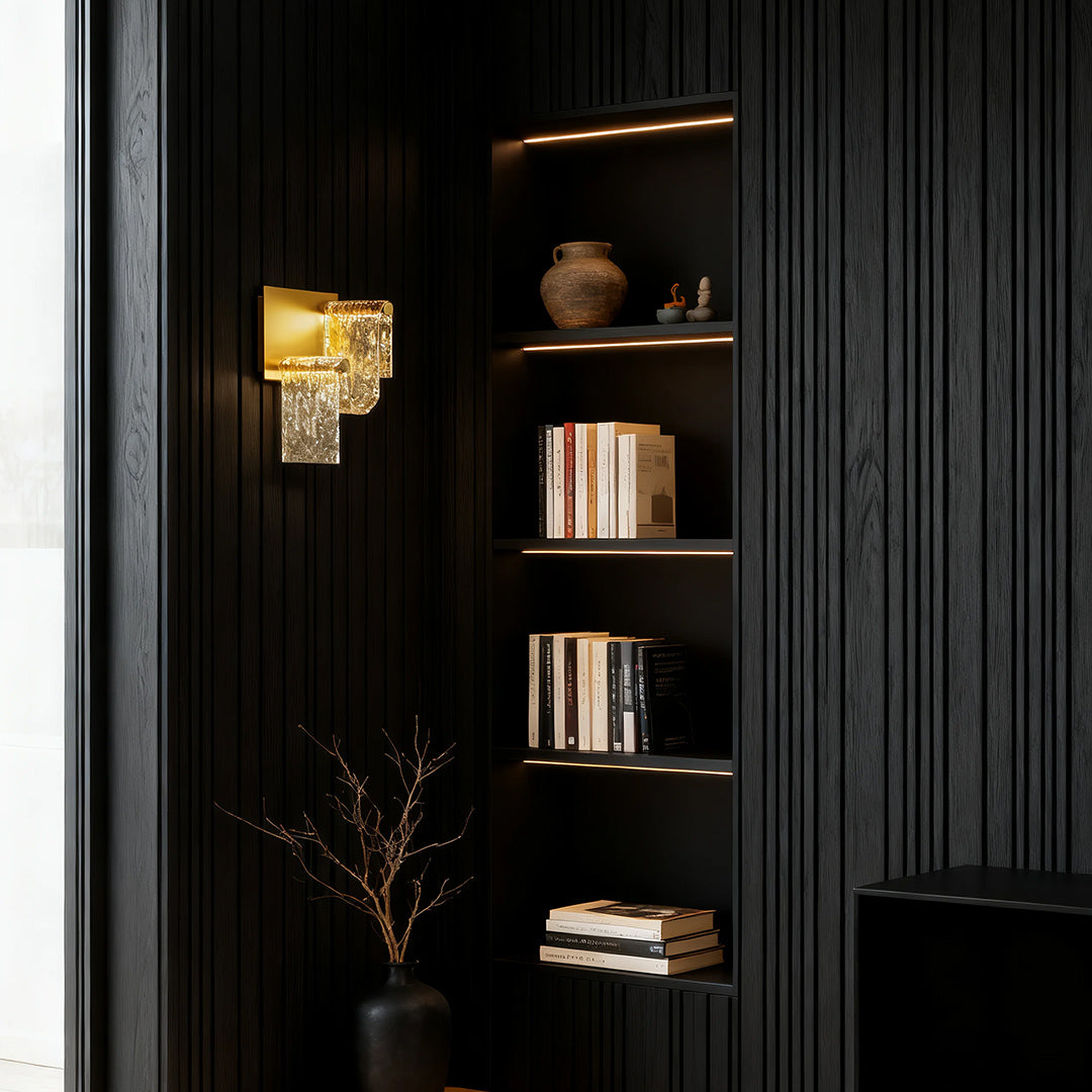 Gold Wall Lights Italian Luxury Simple Creative Metal LED Glass Lamp